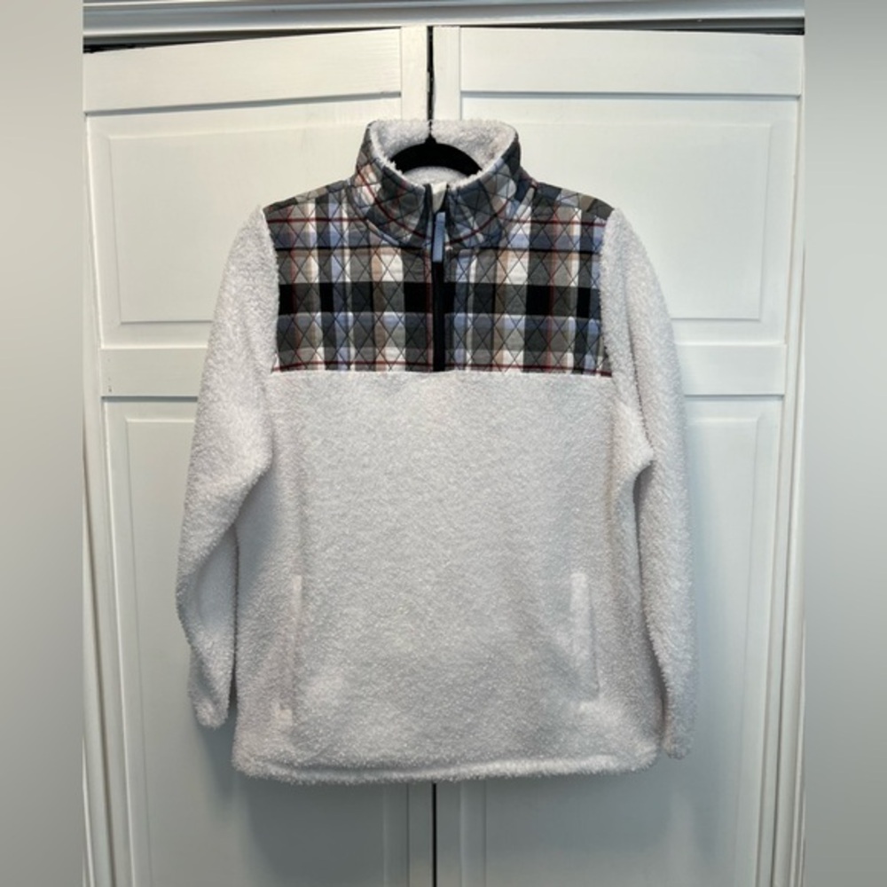 Vera Bradley Perfectly Plaid Teddy Fleece 1/4 Zip Pullover Size Women’s Large